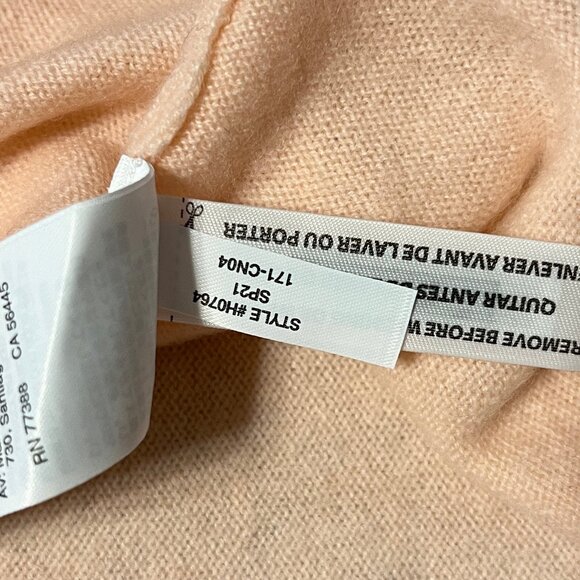 J Crew Oversized V-neck Cashmere Light Melon size Sm (but it's not, LOL) - Picture 4 of 8